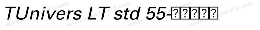 TUnivers LT std 55字体转换